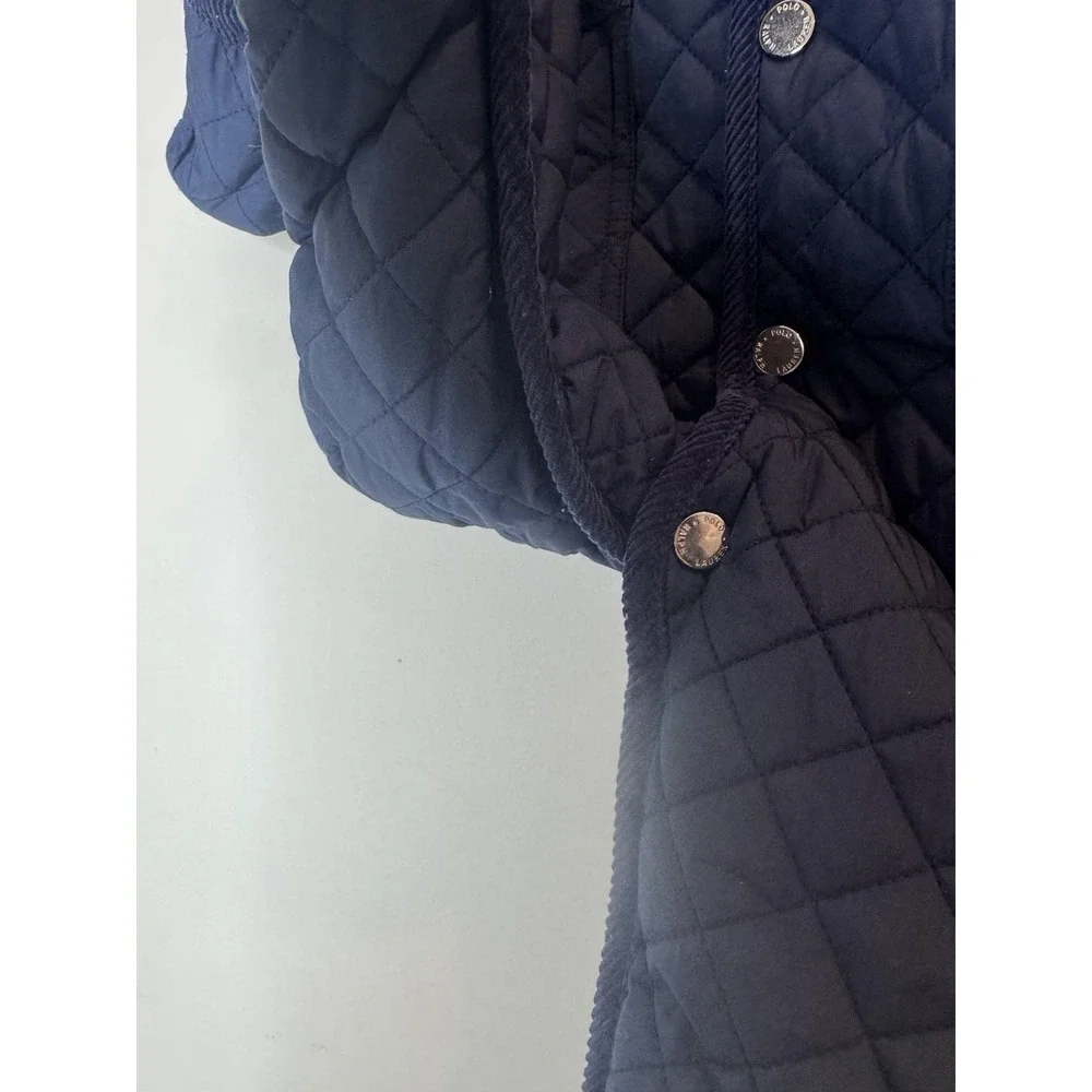 Ralph Lauren Snowsuit Baby Boys 3-6 Months Blue Quilted Hooded Footed Bunting